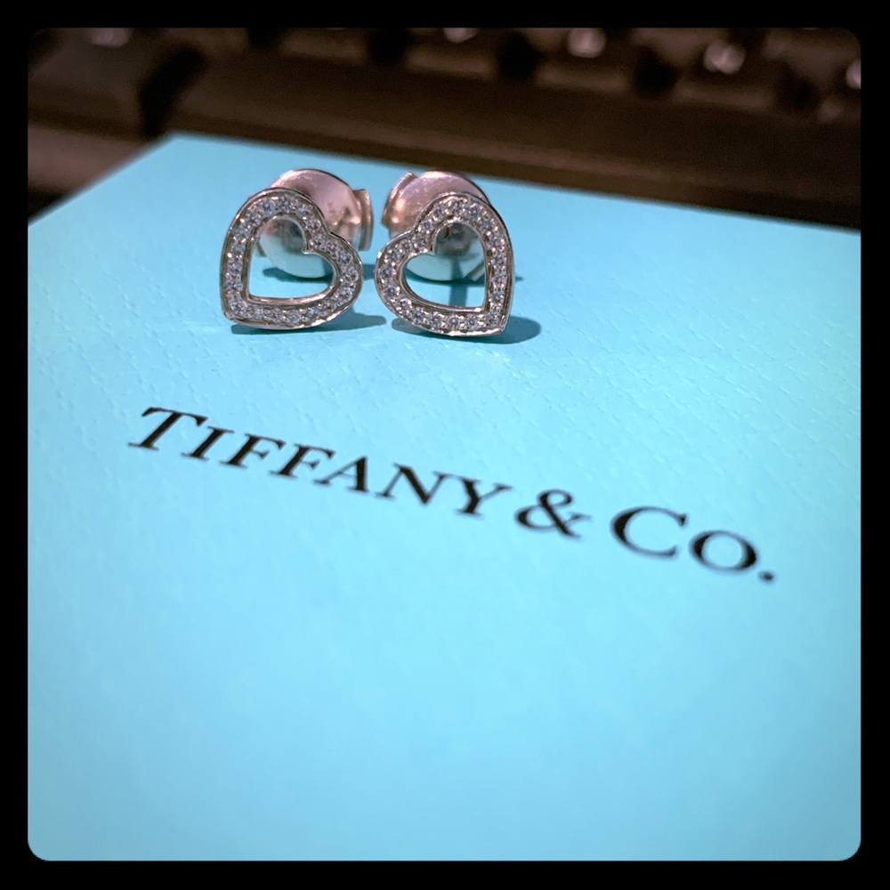 Tiffany & Co diamond heart earrings